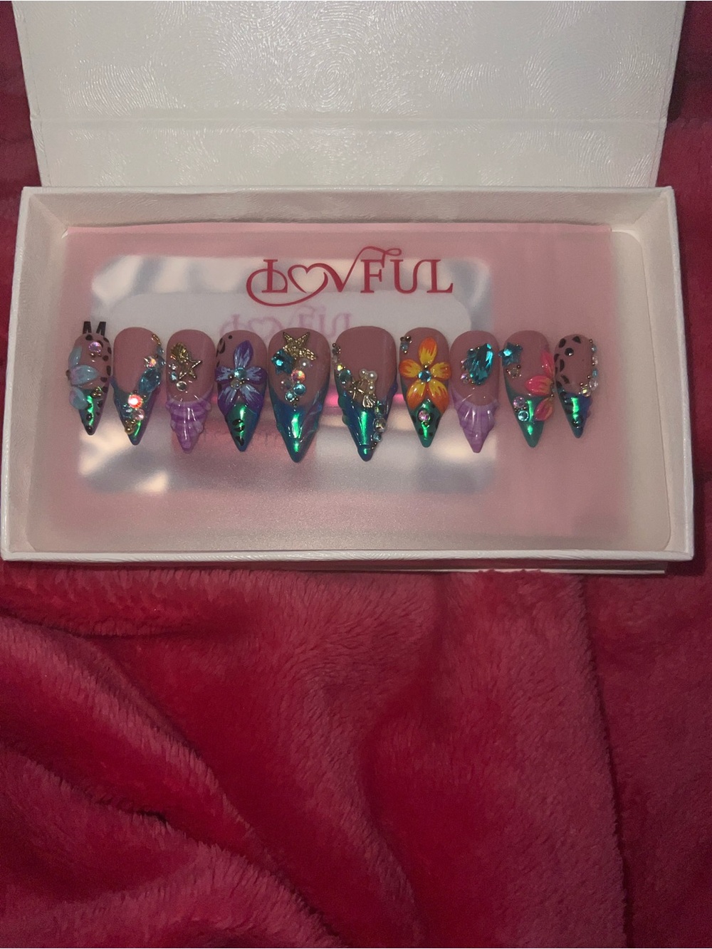 Lovful Summer Collection Handmade Acrylic Press On Nails H870